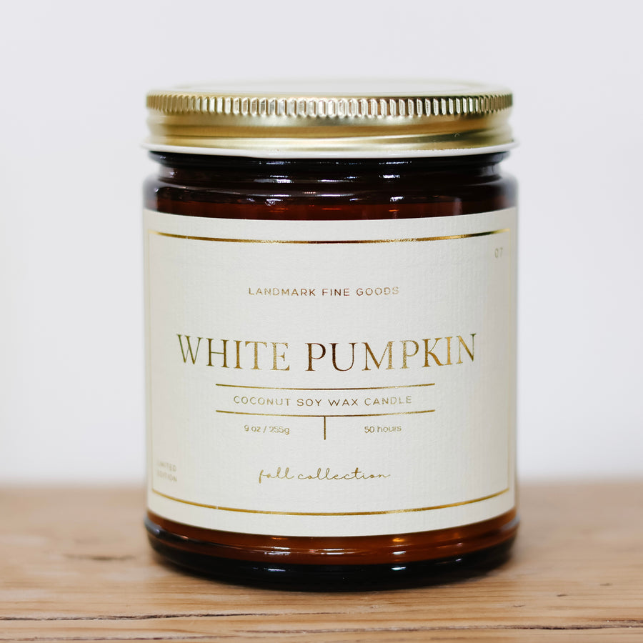 White Pumpkin Candle - Fall Luxe Collection