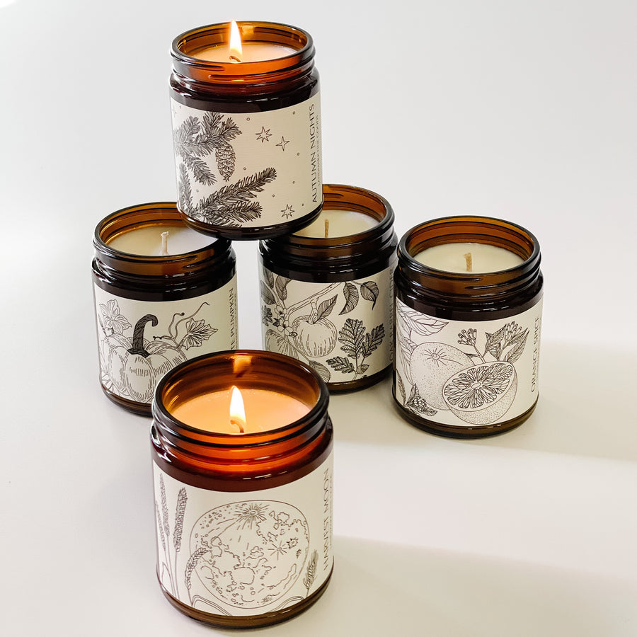 Harvest Moon Candle - Fall Botanical Collection