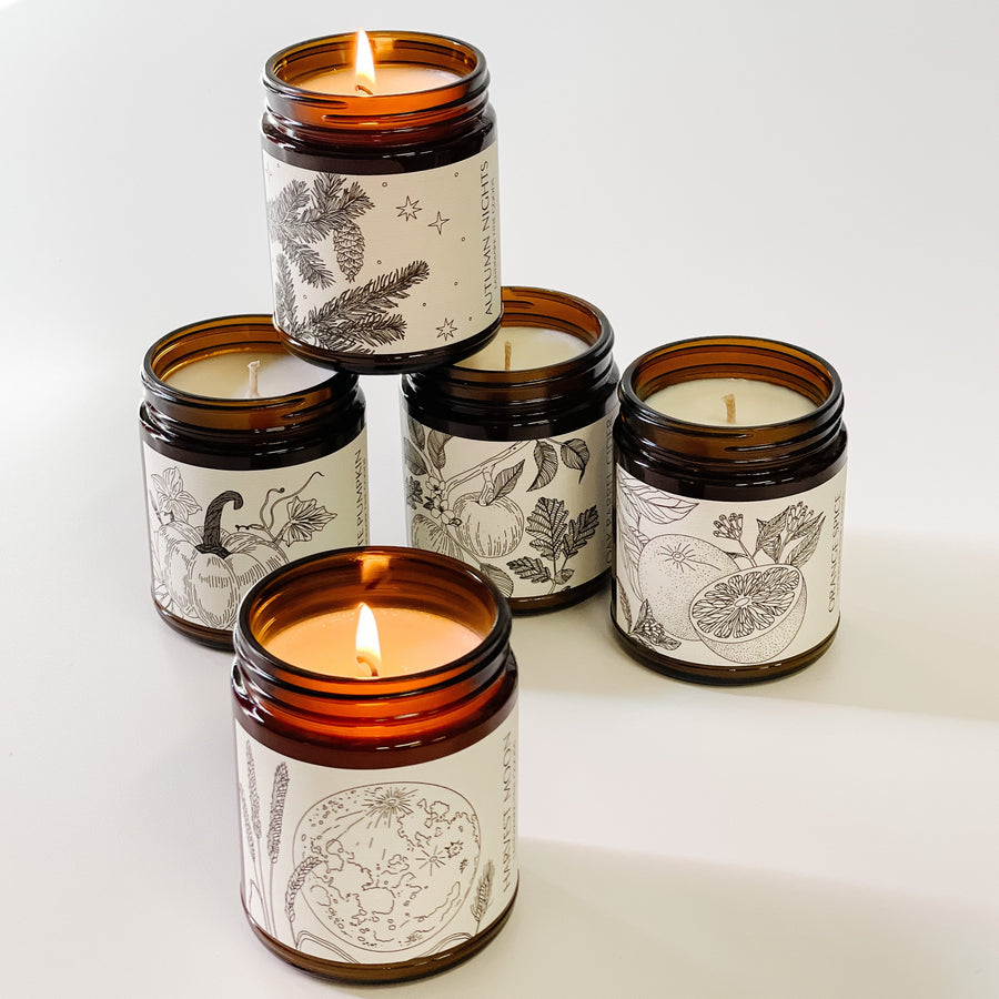 Autumn Nights Candle - Fall Botanical Collection